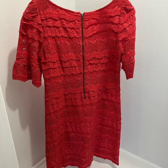Anthropologie: Moulinette Soeurs Dazzling Lights Red Eyelet Dress - Picture 3 of 6